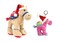 Bundle items - Beige camel with santa hat 18cm and Dark Pink key ring 12cm