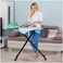 Black Ironing Board, Heat Resistant Iron Board With Steam Iron Rest, Foldable Ironing Stand Structure 113cm x 30 cm