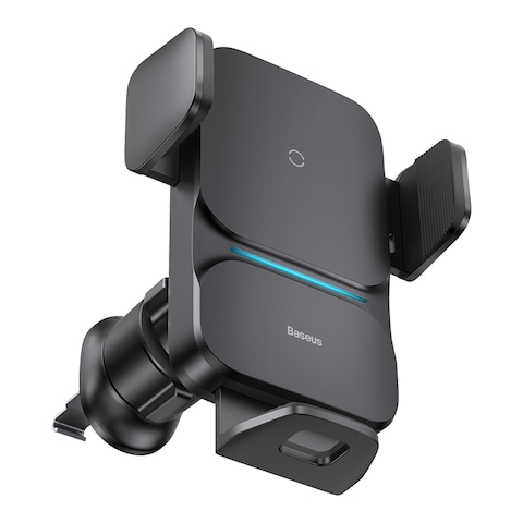 BASEUS  Wisdom Auto Alignment Car Mount Wireless Charger QI 15 (Air Outlet base）Black