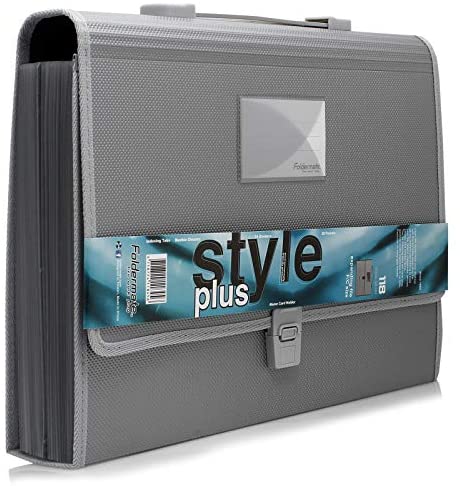 Buy Foldermate Grey Expanding File Case With Handle Online | Carrefour UAE