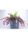 Round  Gray Ceramic Flower Pots with Drainage Hole and Saucer Succulent Garden Pots For Indoor And Outdoor-Large