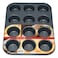 Home Maker 12 Cups Mini Muffin Baking Pan Black