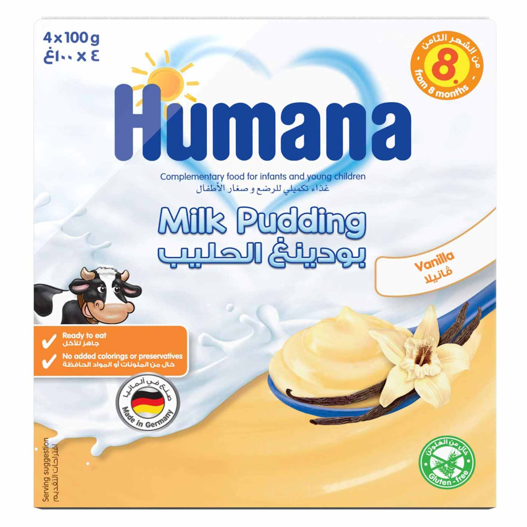Buy Humana Vanilla Flavoured Milk Pudding 100g Pack of 4 Online ...