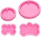 Generic Silicone Dog Bone Round Shape Pendant Resin Mould Dog Tag Keychain Mould, Silicone Moulds, Resin Keychain Moulds For Resin Casting Silicone Moulds For Diy Pendant Epoxy Resin Crafts 4 Pcs