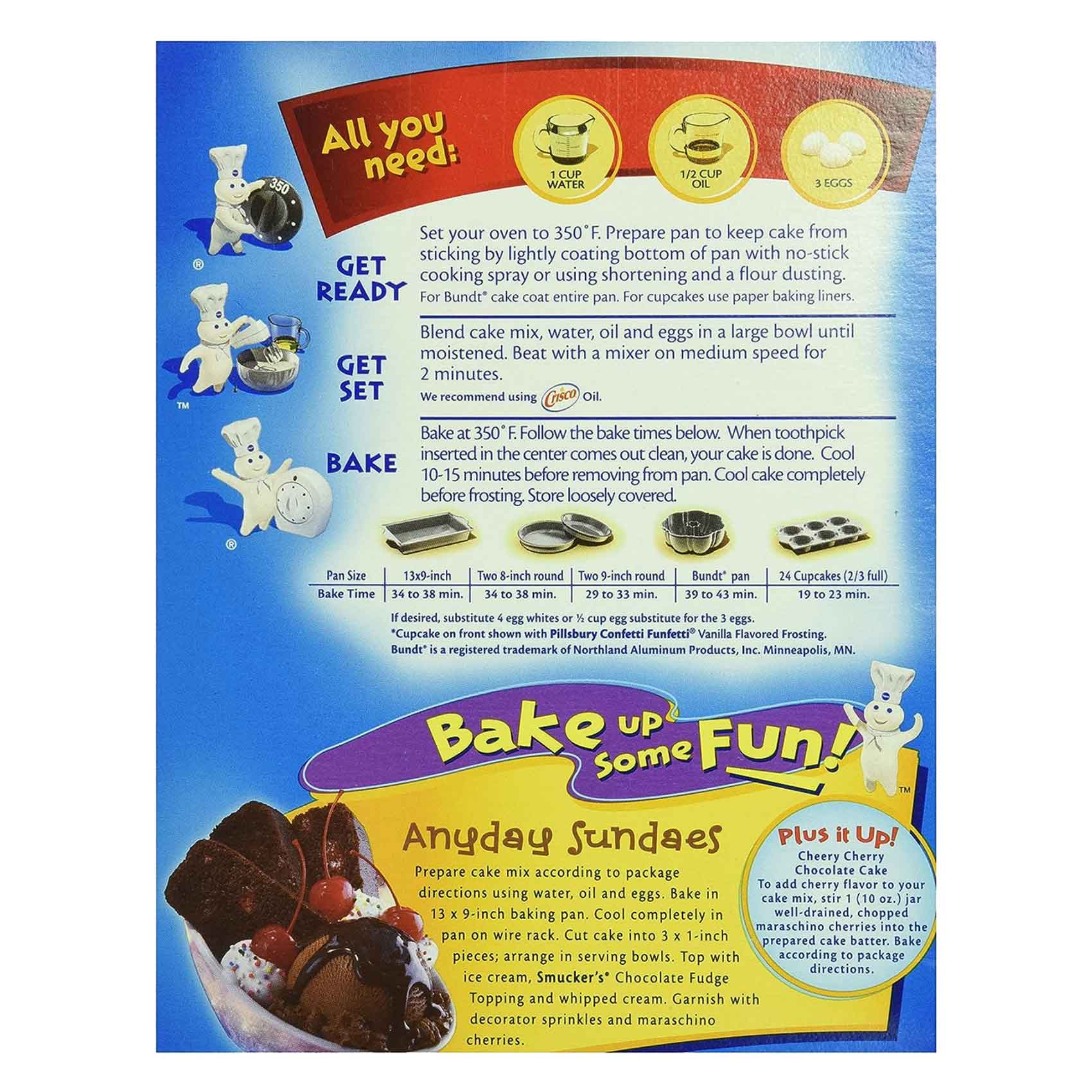 Pillsbury Cake Mix Moist Supreme Devils Food 432 Gram product thumbnail 2