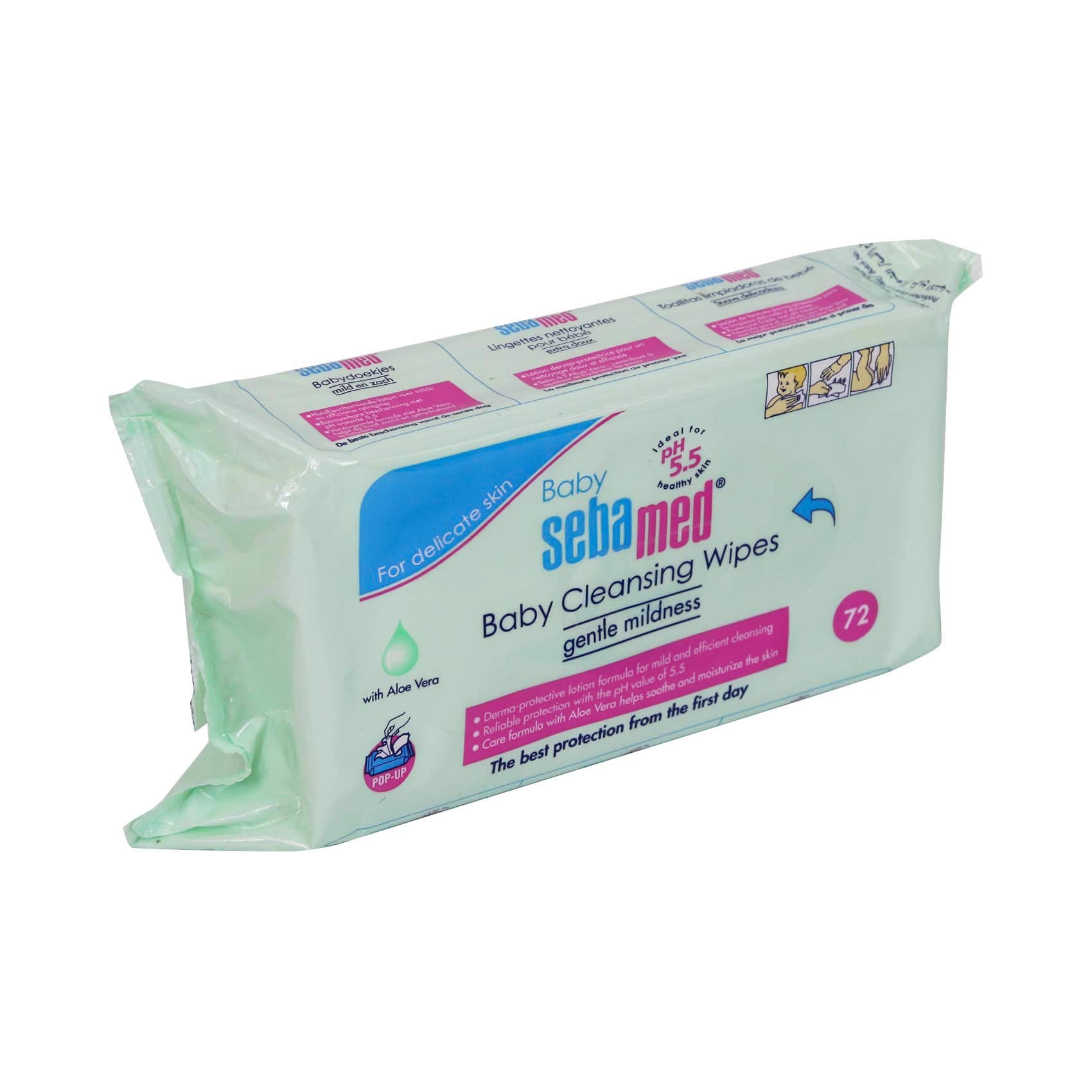 Buy Sebamed Baby Cleansing Wet Wipes With Aloe Vera 72's Online |  Carrefour Qatar