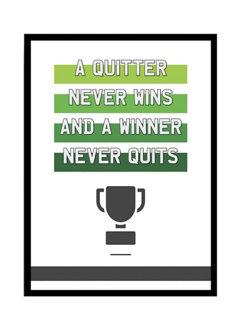 Spoil Your Wall Quotes Poster With Frame White/Green/Grey 40x55cm