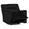 In House Velvet Rocking Recliner Chair - Black - AB01