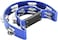 Mike Music Half Moon Musical Tambourine Double Row Metal Jingles Hand Held Percussion Drum For Gift Ktv Party Kids Toy With Ergonomic Handle Grip (Half Moon, Blue)