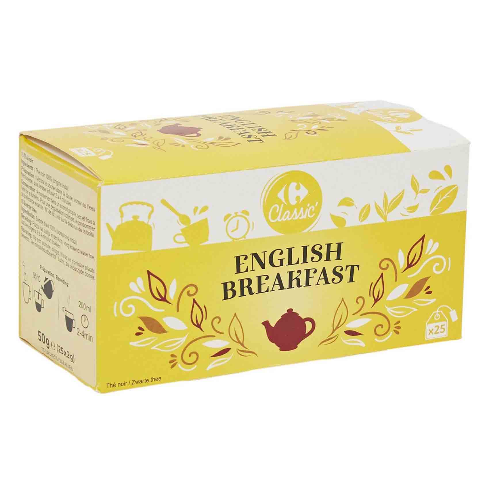 Carrefour Tea English Breakfast Sachets X25
