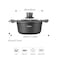 Fissman Stockpot Prestige 20cm With Glass Lid And Induction Bottom - Aluminium With Non-Stick Coating