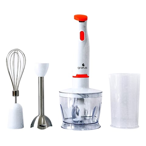 Gratus GHB400UC 4 In 1 Hand Blender 400W  White