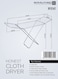 Royalford Metallic Cloth Dryer Silver 180x55x105centimeter
