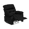 In House Velvet Rocking &amp; Rotating Recliner Chair - Black - NZ60