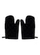 ROYALFORD 2-Piece Oven Mitts Black 16.5x24.5centimeter