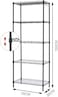 5-Tier Wire Storage Shelving Rack Unit for Home Bathroom Kitchen( Black)
