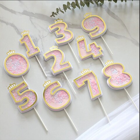 Number 1 Glitter Crown Cake Topper PT-1023