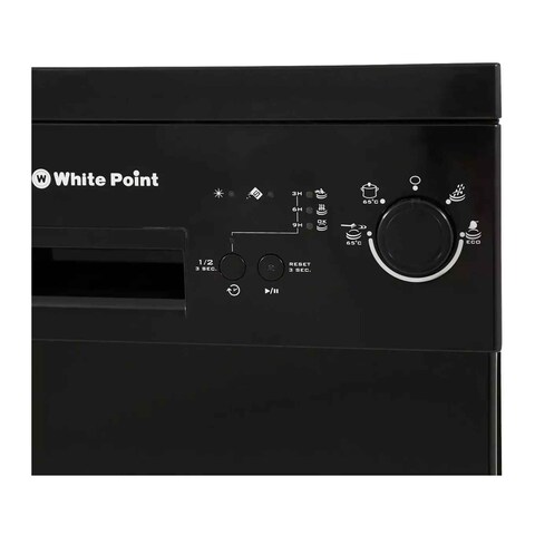 غسالة اطباق وايت بوينت، 4 برنامج، سعة 10 فرد، اسود - WPW104DB