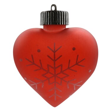 Heart Shaped Xmas Plastic Ornament 10cm