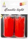 Party Time 2-Pieces Red Wax Flameless Candles Valentine Day Led Candle Lamp Electronic Candle Lamp Creative Marriage Proposal Confession Luminous LED Candle Lamp