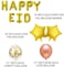 Party Time Happy Eid Decoration Balloon - Gold Foil Balloon Banners, Rose Gold Balloons with Gold Confetti Balloons, Star Foil Balloon - Ramadan Decorations Supplies (Rose Gold and Gold)