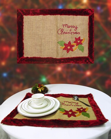34x50cm Merry Christmas Table Mats 2Pcs/Pk22314