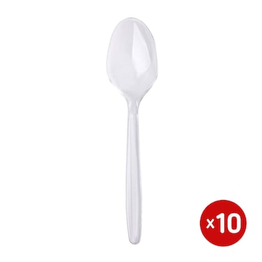 Tiba Party and Picnic Plastic Spoon - 10 Pieces