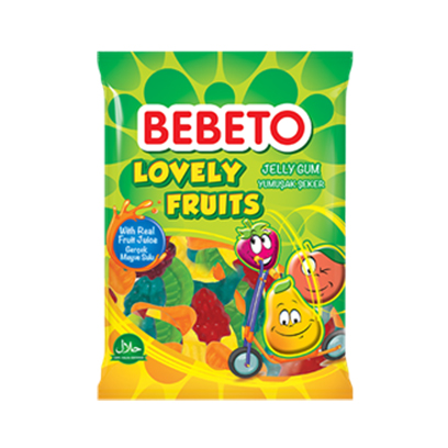 Bebeto Jelly Gum Lovely Fruits 80GR