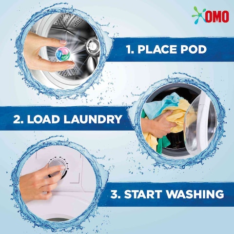 Omo 3-in-1 Laundry Capsules Eucalyptus Stain Removal Detergent 15 Pods