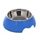 Nutrapet Melamine Round Bowl Blue M:17.5 * 6.5cms 350/Ml11.8Oz