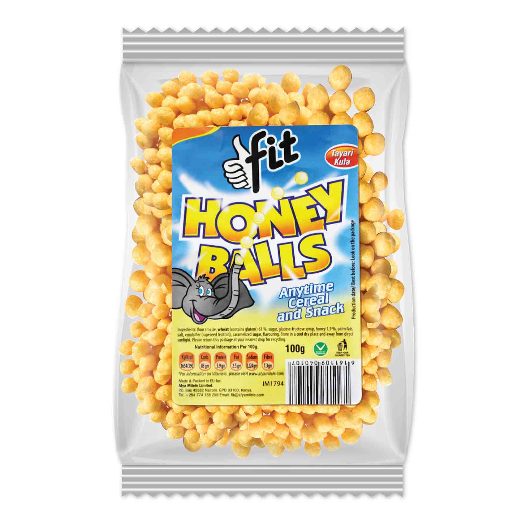 Fit Cereal Honey Balls 100G