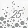 Sparkle &amp; Shine Silver Luncheon 25th Anniversary Napkins 16