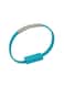 Generic USB Charger Data Sync Bracelet Wristband Cable For iPhone X/6/6S/7/8, Blue