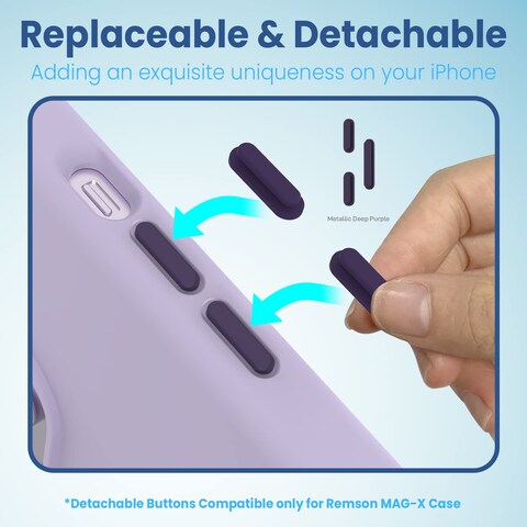Remson Mag-X Phone Grip Strap with Magnetic Phone Kickstand (Purple)