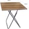 In-House In House Folded Table With Aluminum Framin House Folded Table With Aluminum Frame, 60X60 cm, Square, Assorted Color, Brown