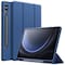 Case For Samsung Galaxy Tab S9 FE+ / S9 FE Plus 12.4-Inch with S Pen Holder, Soft TPU Tri-Fold Stand Protective Tablet Cover, Support S Pen Charging, Auto Wake/Sleep (Blue)