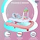 Lovely Baby Foldable Kids Walker BW237 with Adjustable Height, Musical Toys, Rotating Wheels, Comfortable &amp; Safe Activity Walker for Toddlers, Small Infant Boy Girl 6-18 months - Pink