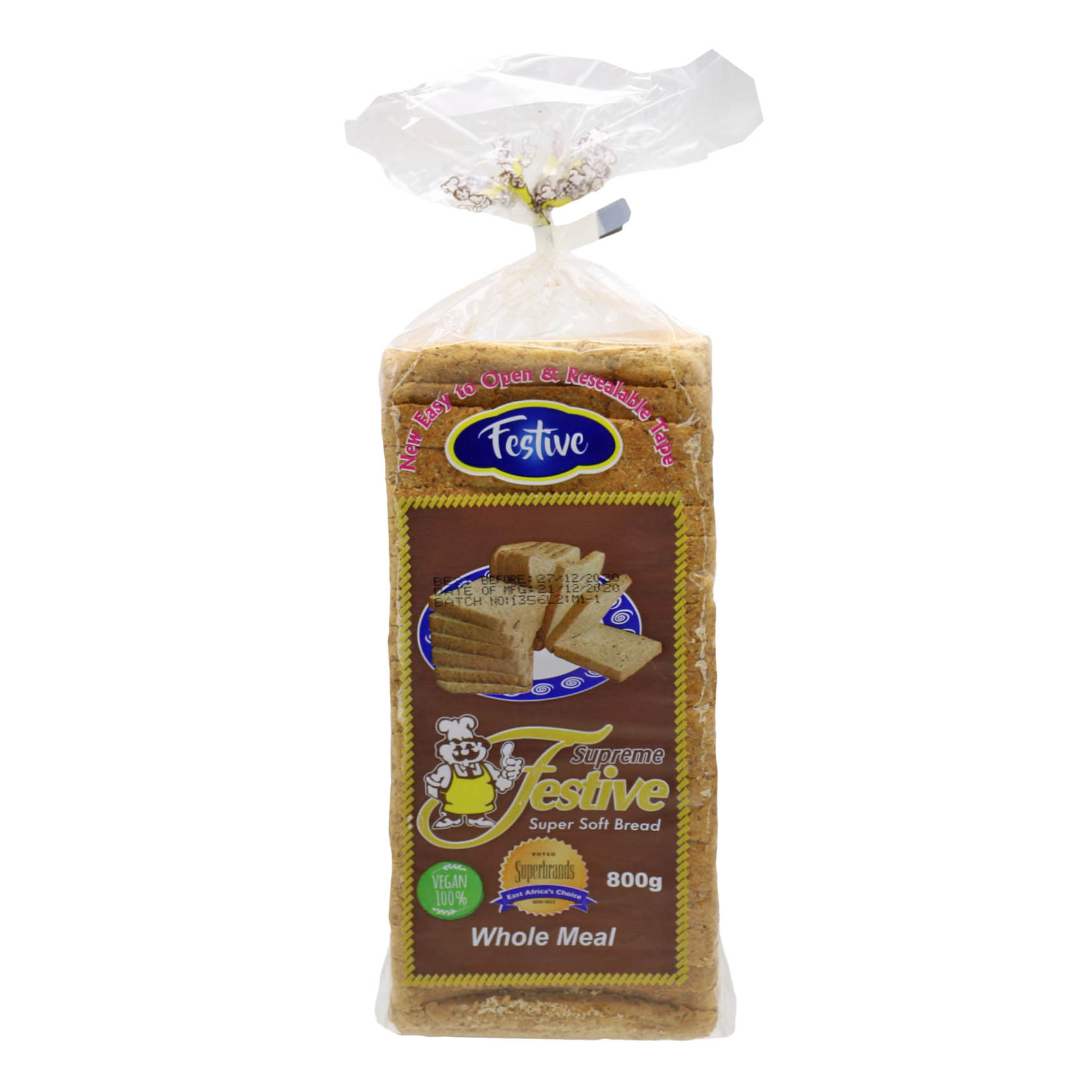 Festive Supreme Whole Meal Bread 800g Online | Carrefour Kenya