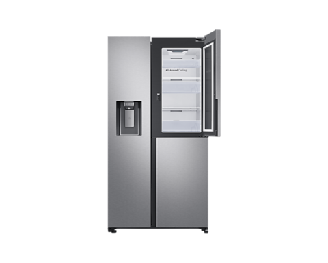 Samsung 806L Net Capacity Side-by-Side Refrigerator With Water Dispenser, Silver, RS80T5190SL - International Specs
