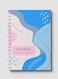 Lowha Spiral Notebook With 60 Sheets And Hard Paper Covers With Contemporary Abstract Design, For Jotting Notes And Reminders, For Work, University, School