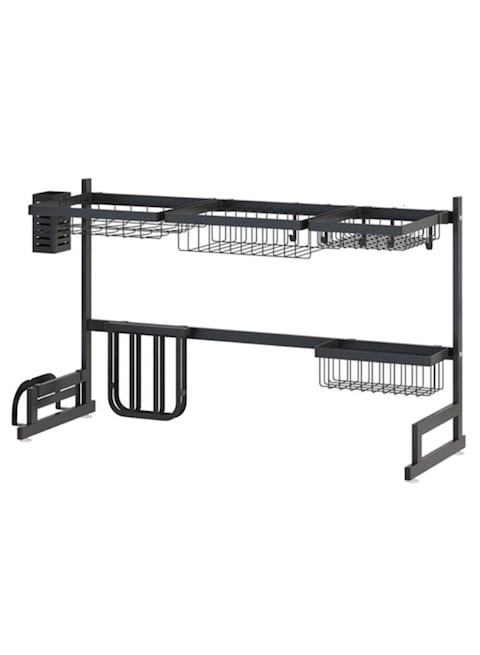 Generic Over The Sink Dish Drainer Drying Rack Black