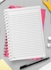 Lowha Spiral Notebook With 60 Sheets And Hard Paper Covers With Colored Heart Shapes Drawing Design, For Jotting Notes And Reminders, For Work, University, School