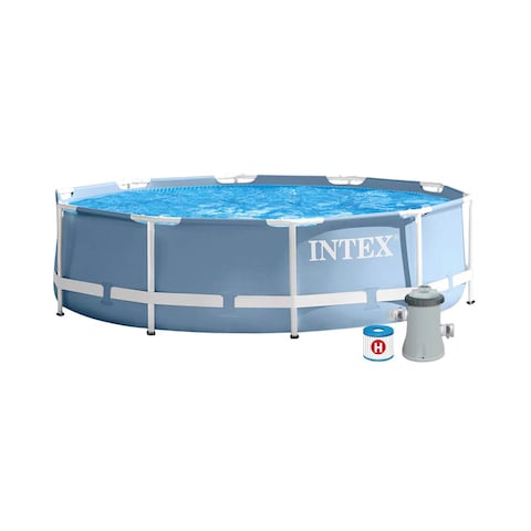 Intex Prism Frame Pool With Pump 26702 Grey 305x76cm