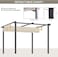 Yulan Outdoor Retractable Pergola Canopy Patio Gazebo Sun Shelter With Iron Frame For Outdoors, Cream White, 2.7X2.7X2.3, Du469-10373
