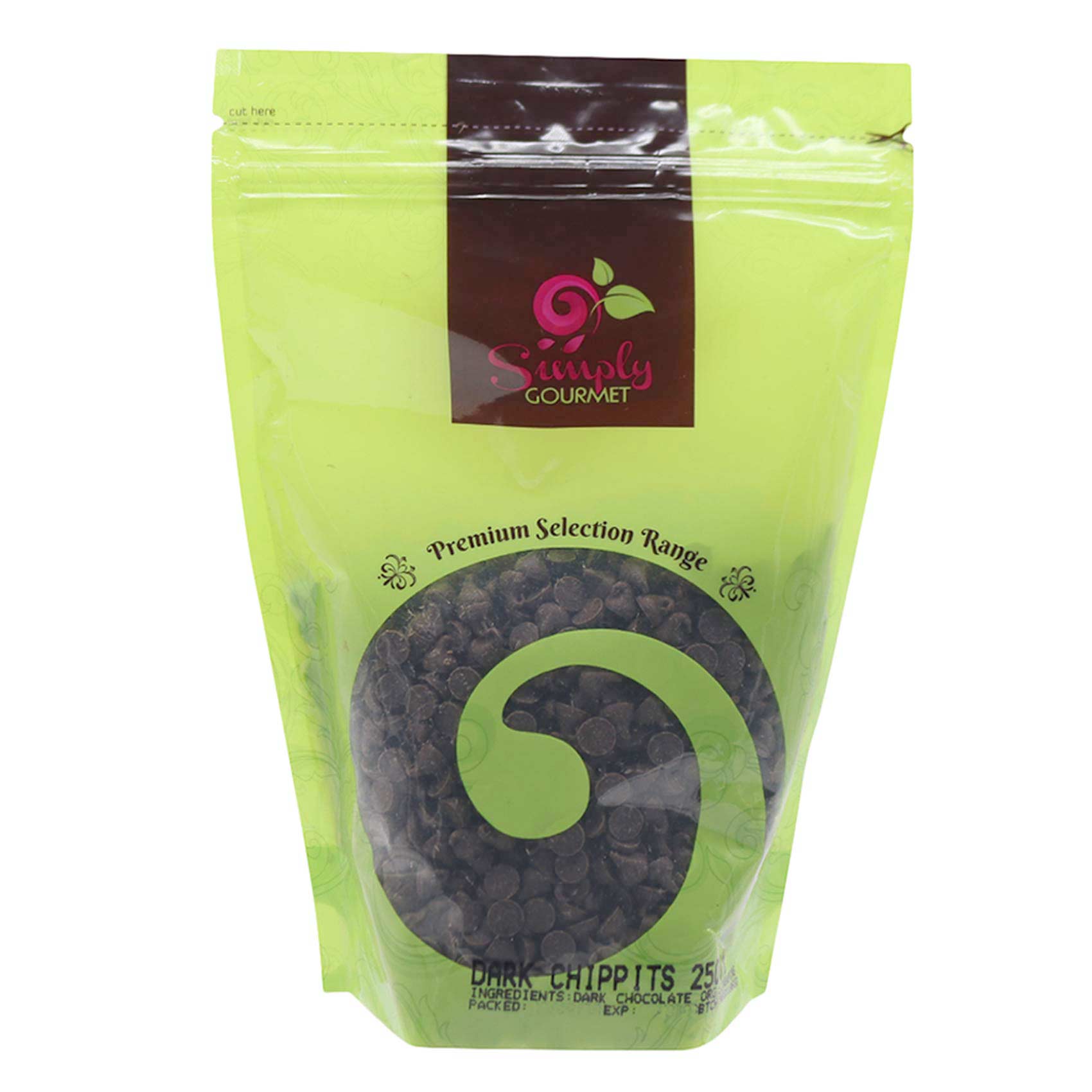 Buy Simply Gourmet Dark Chocolate Chippits 250g Online | Carrefour Kenya