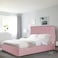 In House Al Shahba Velvet Bed Frame - Single - 200x100 cm - Light Pink
