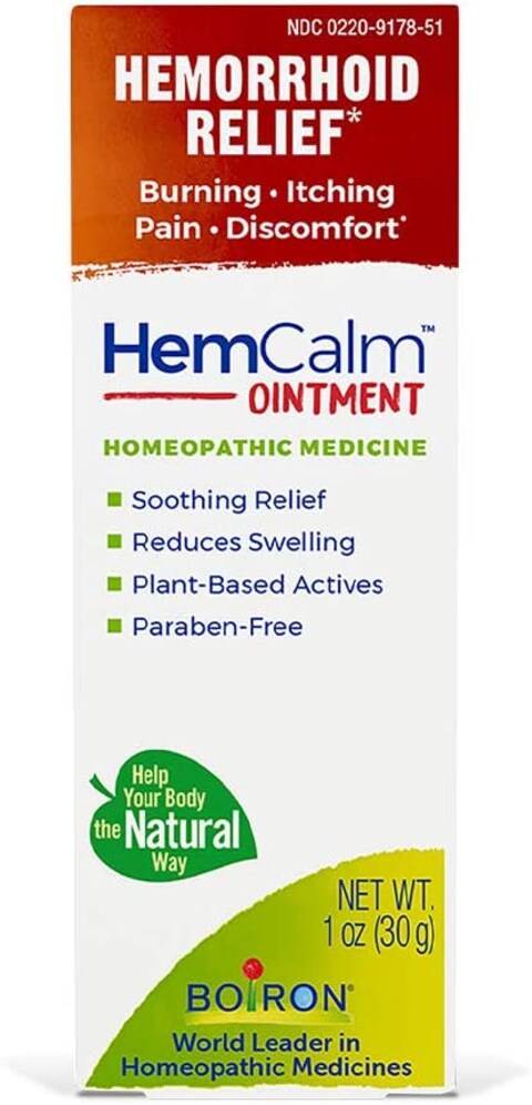 Boiron Hemcalm Ointment For Hemorrhoid Relief Of Pain, Itching, Swelling Or Discomfort, 1 Oz