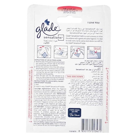 Glade Sensations I Love You Gel Air Freshener Refill 8g