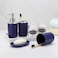 Bathroom Accessories Set of 8 Pieces Bathroom Accessory Set Soap Dispenser Toothbrush Holder Tooth Mug Soap Dish Toilet Brush Rubbish for Bathroom Home Decor (Dark Blue)