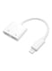 Generic 2 In 1 Audio And Charging Cable Adapter For Apple Iphone X/8/8Plus/7/7Plus White